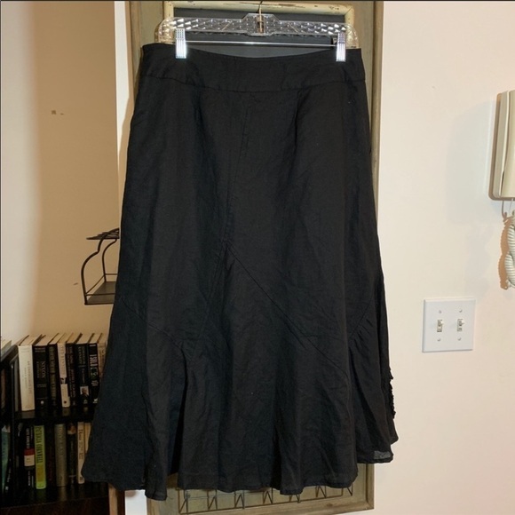Marisa Christina Soutache Midi Skirt Size 4 | Godet Panel Boho Feminine Flare - Picture 8 of 14